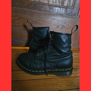 Dr. Martens 1460 Women's Nappa Leather Lace Up Boots in Black Nappa Size 8